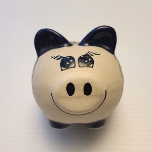 Handcrafted Mini Blue Piggy Bank Made in Mexico
